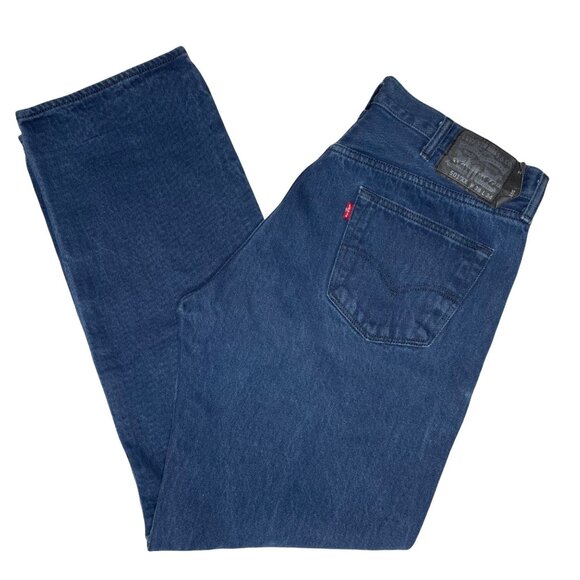 Levi’s 501XX Jeans Button Fly Size 38 100% Cotton Blue Faded Denim Straight Leg - Picture 1 of 11